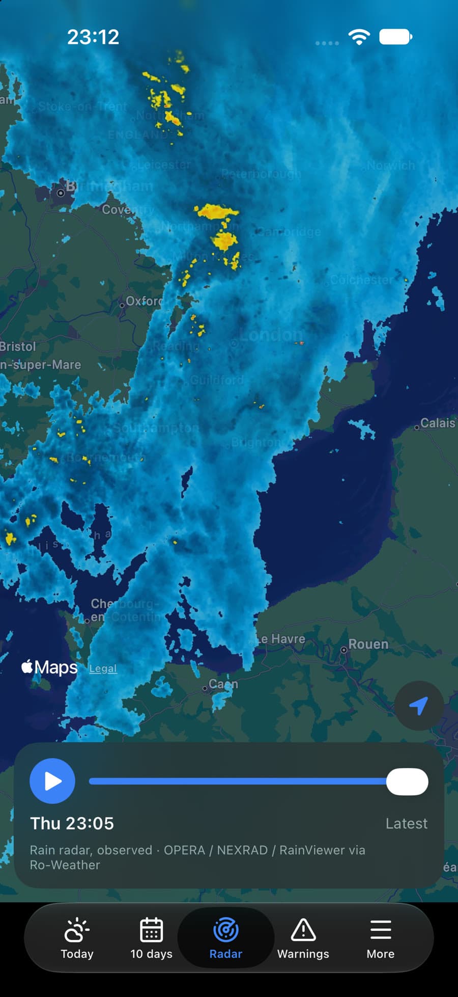 Radar screen
